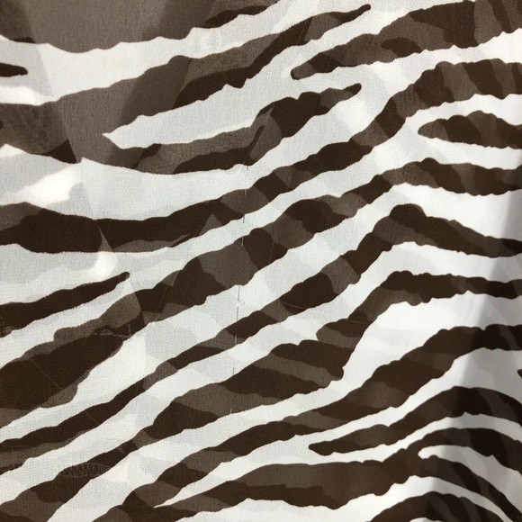 New York & Co Zebra Brown Print Sheer Swim Coverup - Picture 7 of 7